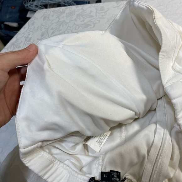 Lace Embroidered Mini Dress Vintage Style Strapless Ruched Top Fitted Flare J 11 - Picture 12 of 14